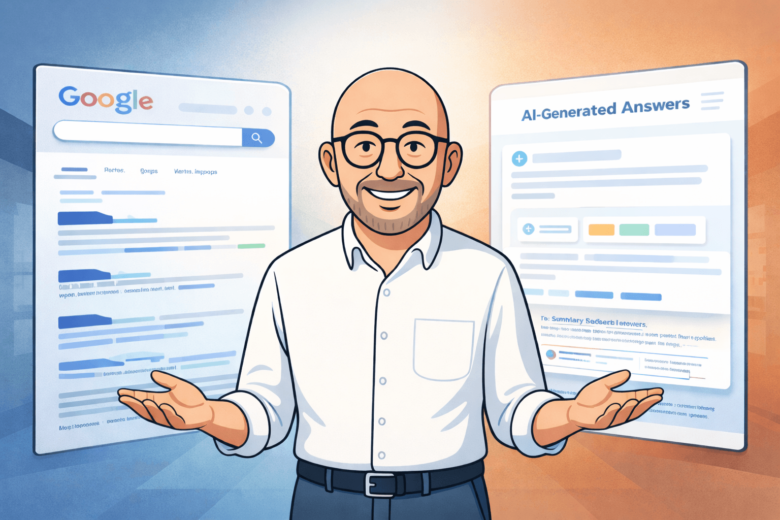 Michael balancing traditional seo and ei answer engines
